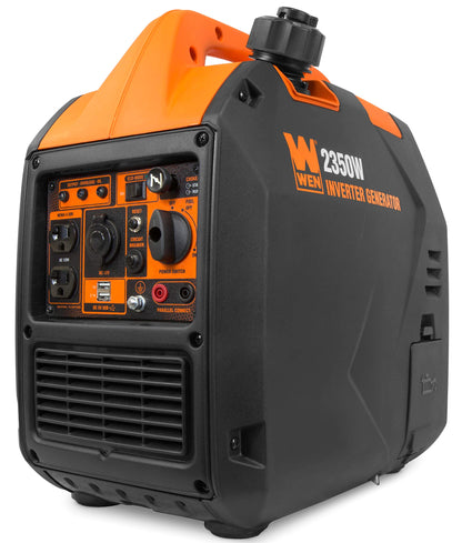 WEN 56235i Générateur à onduleur portable super silencieux de 2 350 watts avec arrêt de carburant, conforme aux normes CARB, ultra léger, générateur noir de 2 350 W 