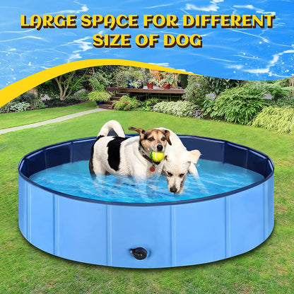 Piscine portable pour chien JECOO, piscine pour enfants en plastique pliable, taille XXXXL