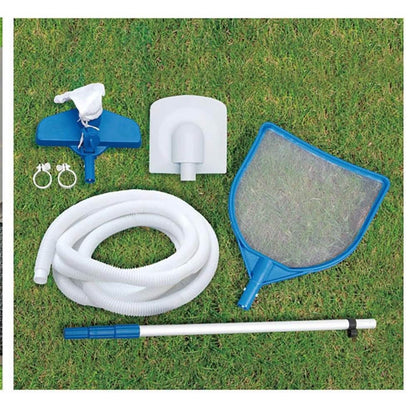 Summer Waves Elite P4A02048B 20ft x 48in Above Ground Frame Swimming Pool Set w/ Filter Pump, Pool Cover, Ladder, Ground Cloth, & Maintenance Kit Dark Herringbone