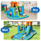 BOUNTECH Inflatable Water Slide, 8 in 1 Giant Waterslide Park Bounce House for Kids Backyard Outdoor Fun w/Splash Pool, Climbing, Blow up Water Slides Inflatables for Kids and Adults Party Gifts Without Air Blower