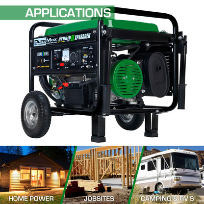 DuroMax XP4850EH Generator-4850 Watt Gas or Propane Powered-Electric Start Dual Fuel Portable Generator