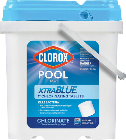 Clorox Pool&amp;Spa 29005CLX XtraBlue Comprimés de chloration 1" Blanc 2,3 kg