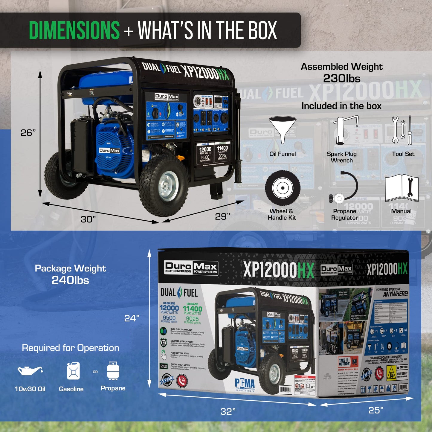 DuroMax XP12000HX Portable Generator