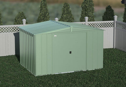 Arrow Shed Classic 10' x 8' Abri de rangement extérieur cadenassable en acier vert sauge 