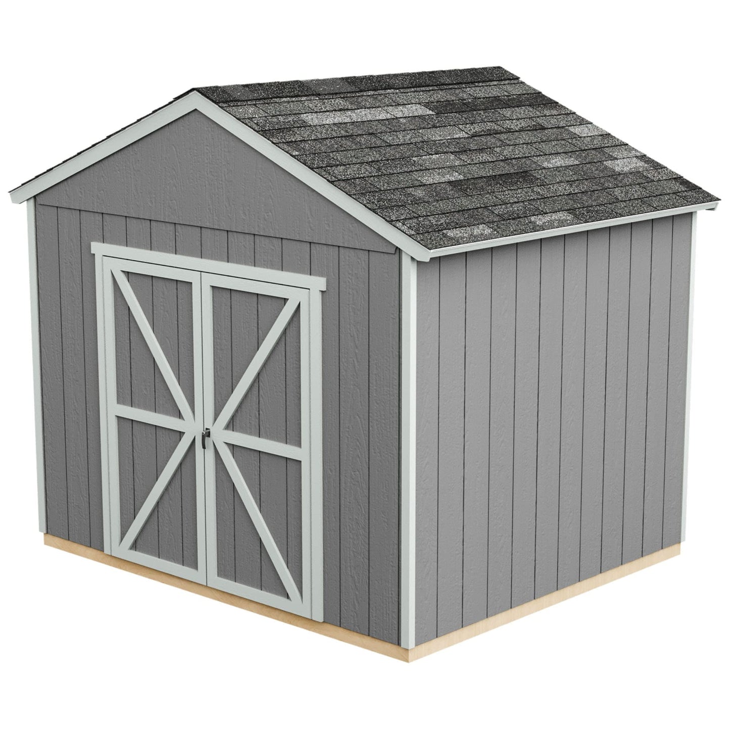 Handy Home Products Rookwood 10 X 8 Do-it-Yourself Wooden Storage Shed Brown 10x8 Without Floor