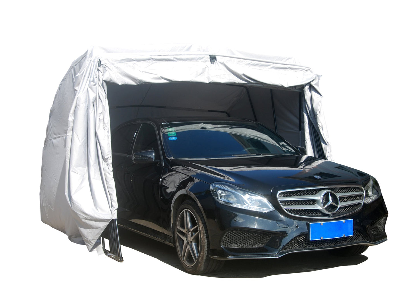 Ikuby All Weather Proof Carport, Car Shelter, Car Canopy, Car Garage, Car shed, Car House, Car Park, Foldable, Retractable, Lockable, Durable Shelter Large Gray
