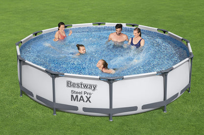 Bestway 56417 Steel Pro Above Ground, 12ft x 30 Inch | Frame Swimming Pool with Filter Pump