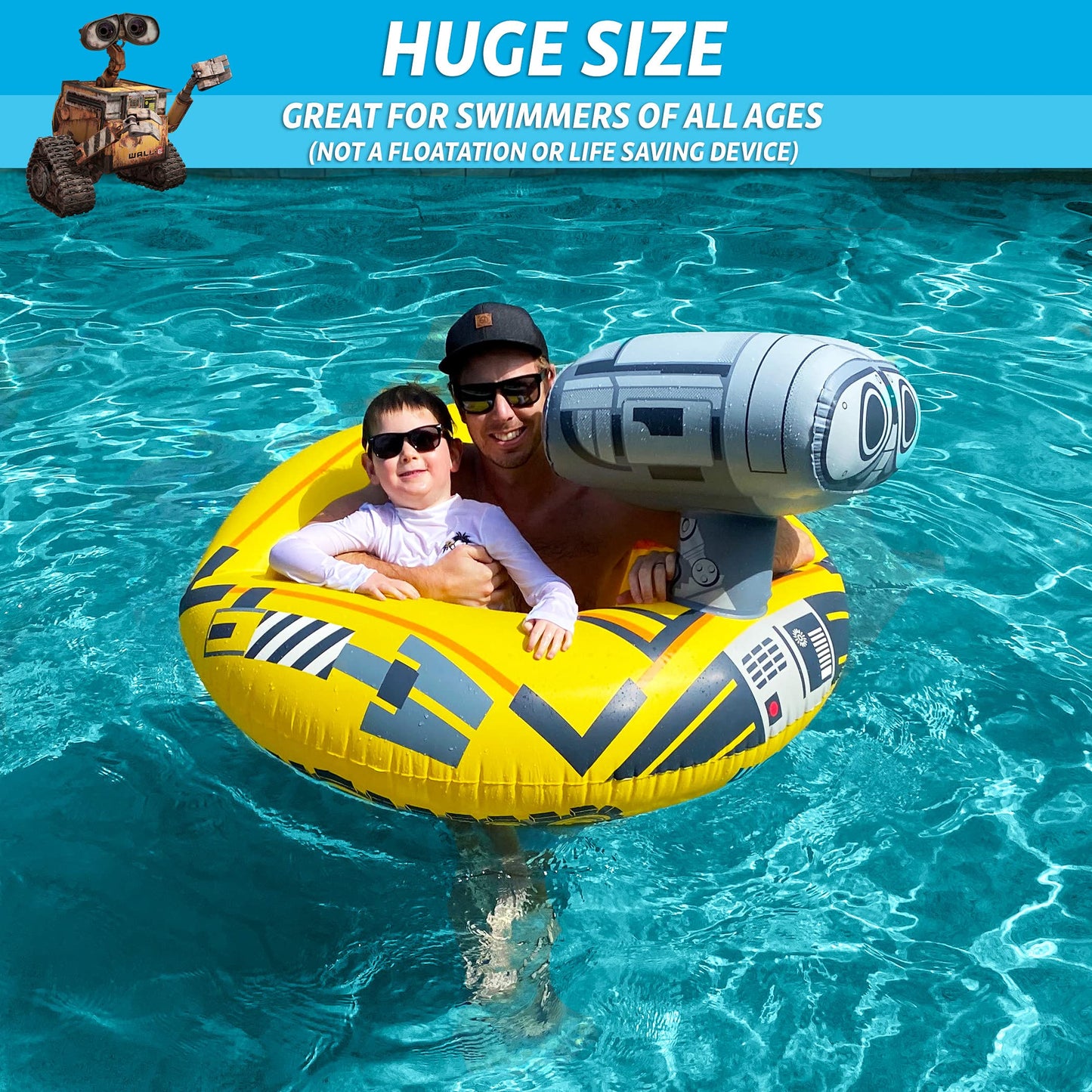 Disney Pool Float Party Tube by GoFloats - Choose Between Mickey and Friends, Monster's Inc, Finding Nemo, Lilo and Stitch, UP and Wall-E