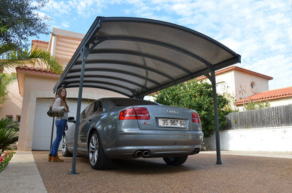 Palram - Carport Canopia Vitoria Gris Toit Arqué 