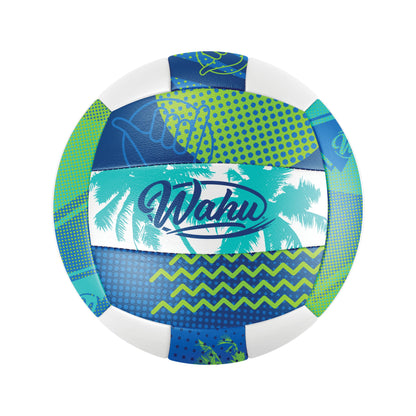 WAHU Volleyball Vert - Matériau en néoprène souple 100% imperméable pour jouer dans et hors de l'eau - Taille réglementaire 5,Green