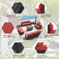 ALAULM 13 Pieces Outdoor Patio Furniture Set with Propane Fire Pit Table Outdoor Sectional Sofa Sets
