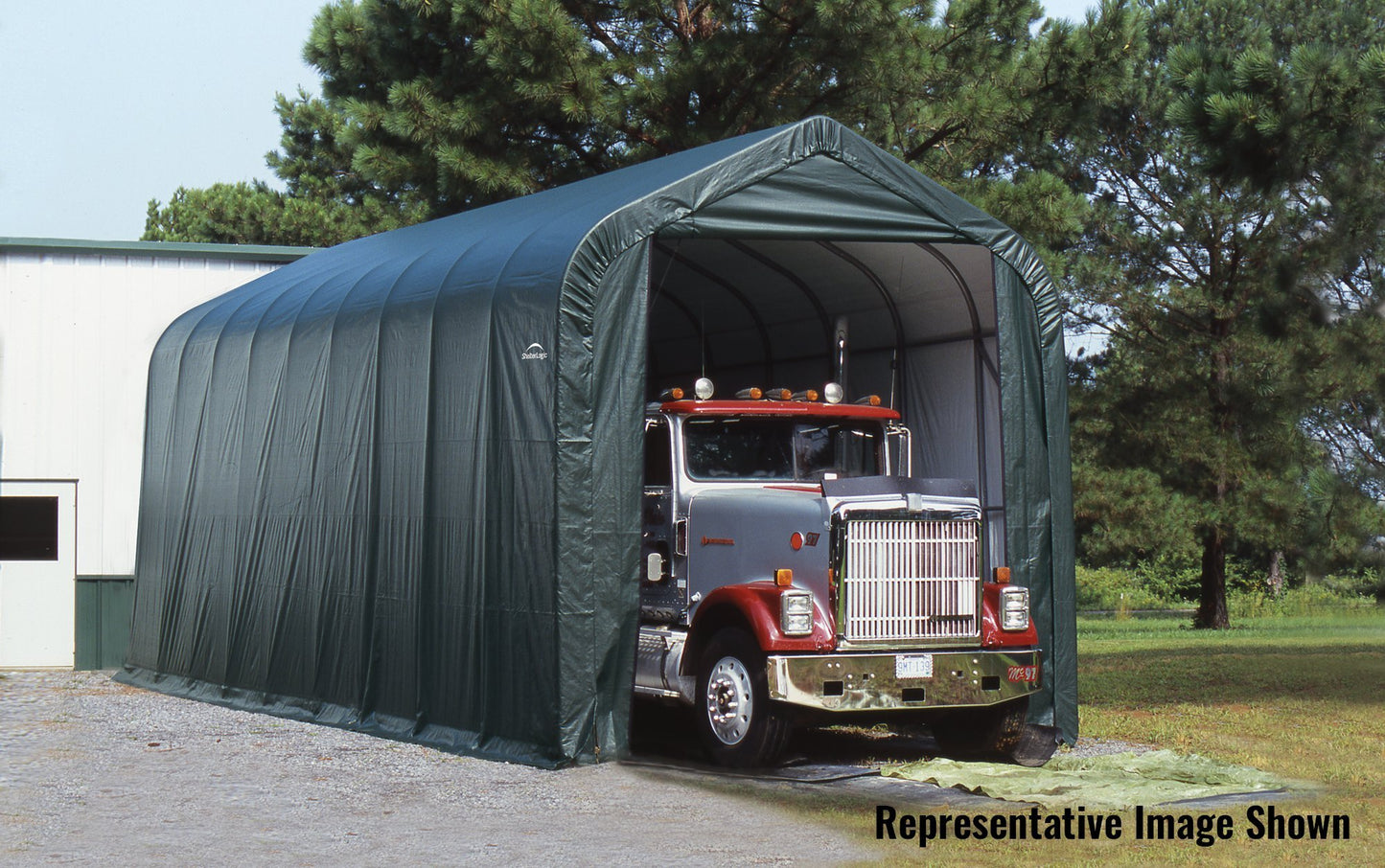 ShelterLogic Garage 16 x 40 x 16 Peak Standard Vert 