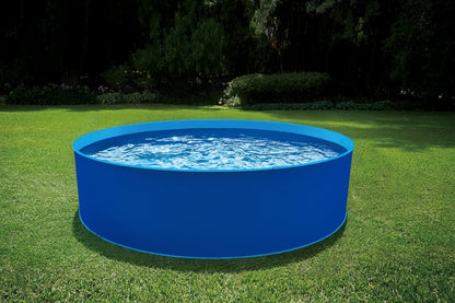 Blue Wave Cobalt Steel Wall Pool Package - 15-ft Round 48-in Deep 15-ft Round x 48-in Deep