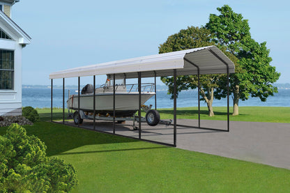 Abri d'auto Arrow, 10 pi x 29 pi x 9 pi Coquille d'oeuf 10' x 29' x 9' 