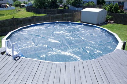 Sun2Solar Clear 33-Foot Round Solar Cover | 1600 Series | Heat Retaining Blanket for In-Ground and Above-Ground Round Swimming Pools | Use Sun to Heat Pool Water | Bubble-Side Facing Down in Pool 33' Round