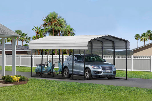 Arrow Carport, 12 ft. x 24 ft. x 9 ft. Eggshell 12' x 24' x 9'