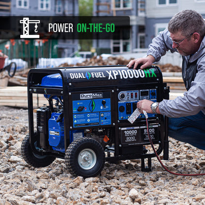 DuroMax XP10000HX Dual Fuel Portable Generator - 10,000-Watt