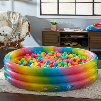 Intex Rainbow Ombre 3 Ring Pool Play Center uniquement