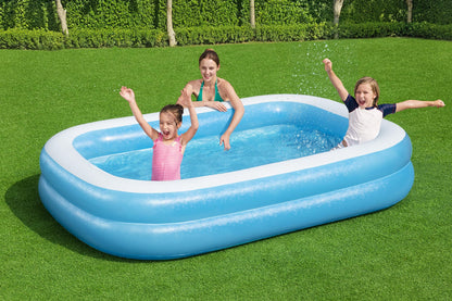 H2OGO ! Piscine familiale gonflable rectangulaire bleue de 8'6" | Parfaite pour les enfants à partir de 6 ans