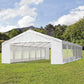 Outsunny 20' x 40' Large Party Tent & Carport with Removable Sidewalls and Double Doors, Heavy Duty Canopy Tent Sun Shade Shelter, for Parties, Wedding, Outdoor Events, BBQ, White 20' x 40'