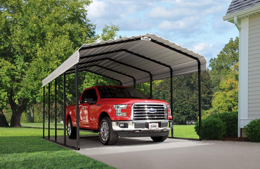 Arrow Carport, 12 ft. x 20 ft. x 9 ft. Eggshell 12' x 20' x 9'