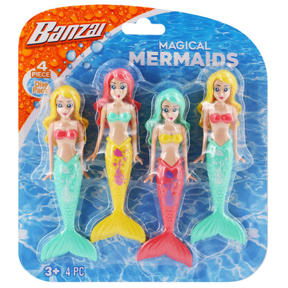 Banzai Dive Mermaids 4pc Les couleurs peuvent varier 4 sirènes