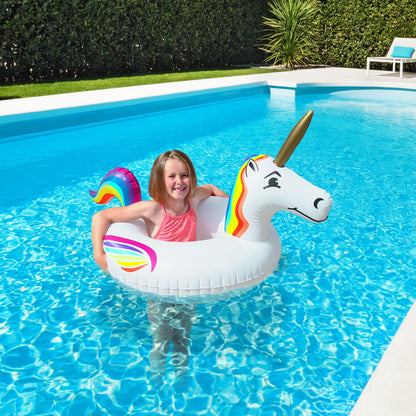 GoFloats Unicorn Pool Float Party Tube - Radeaux gonflables, adultes et enfants Party Tube Jr.