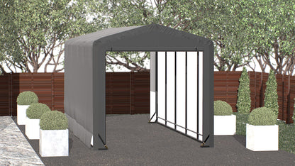 ShelterLogic ShelterTube Abri de garage et de stockage, 10' x 23' x 10', cadre en acier robuste, boîtier résistant au vent et à la neige, gris 10' x 23' x 10' 