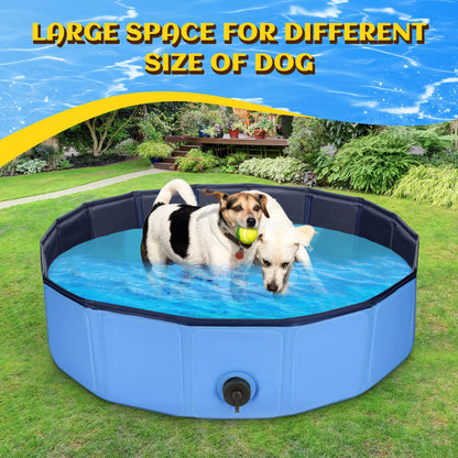 JECOO Piscine Portable pour Chien, Piscine Pliable en Plastique pour Enfants, Petites/Grandes Tailles