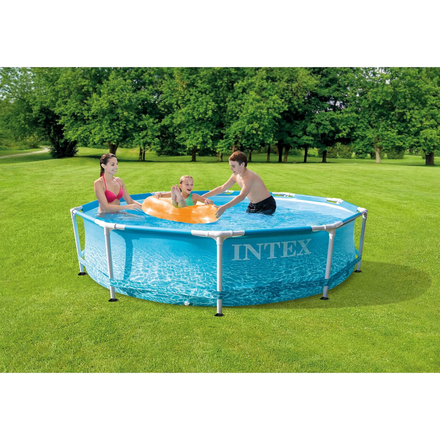 Beachside Metal Frame 10' x 30" Above Ground Pool w/ Filter Pump