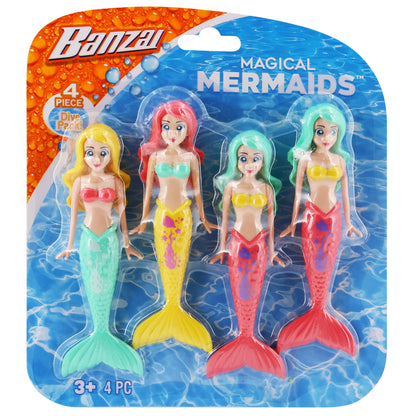 Banzai Dive Mermaids 4pc Les couleurs peuvent varier 4 sirènes