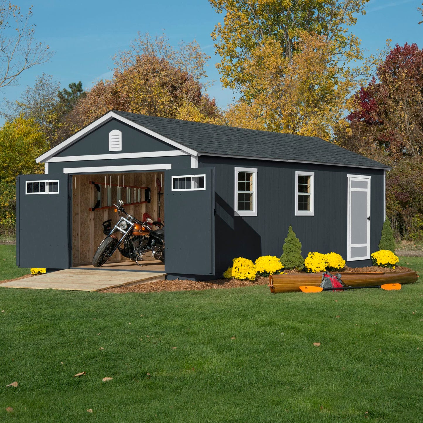 Handy Home Products Manhattan 12x24 Garage Do-it-Yourself Wooden Storage Shed