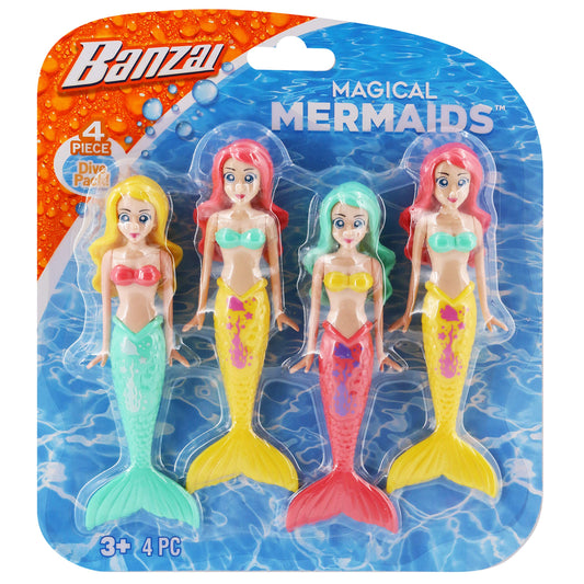 Banzai Dive Mermaids 4pc Colors May Vary 4 Mermaids