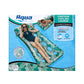Aqua 18-Pocket Inflatable Contour Lounge, Luxury Fabric, Suntanner Pool Float, Heavy Duty, Teal Ferns 18 Pocket Lounge Teal Fern 72"L