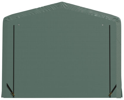 ShelterLogic ShelterTube Abri de garage et de stockage, 10' x 18' x 8', cadre en acier robuste, boîtier résistant au vent et à la neige, vert 10' x 18' x 8' 