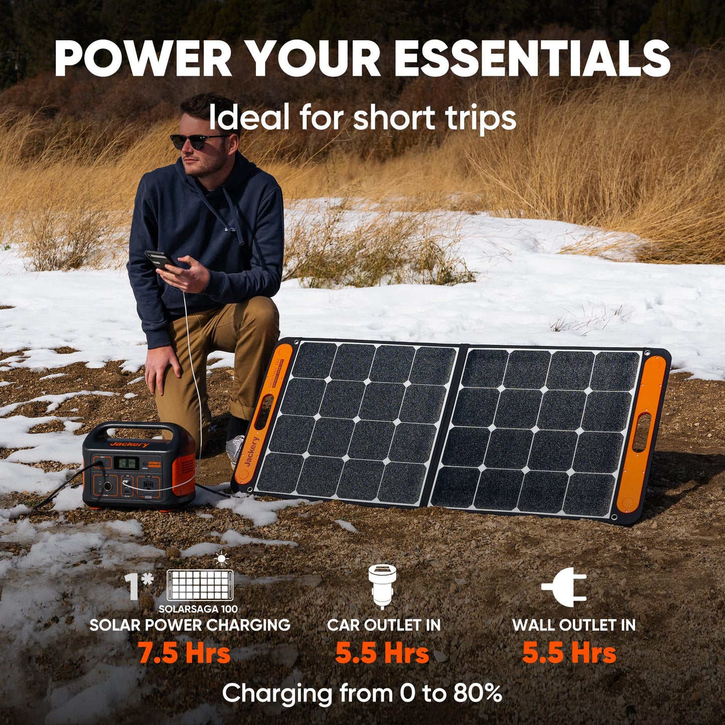 Générateur solaire Jackery Explorer 500, centrale électrique portable 518 Wh 