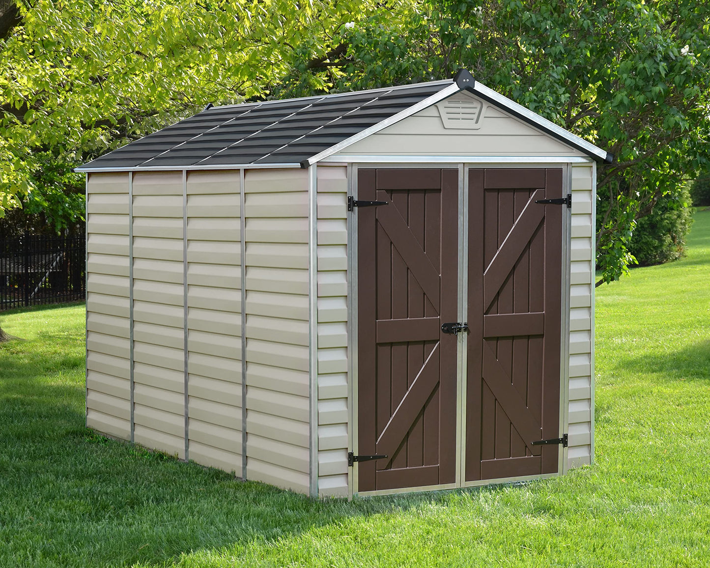 Palram SkyLight Storage Shed | 6' x 10' | Tan 6' x 10'