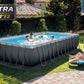 Rectangular Ultra XTR® Frame Above Ground Pool w/ Sand Filter Pump - 24' x 12' x 52"