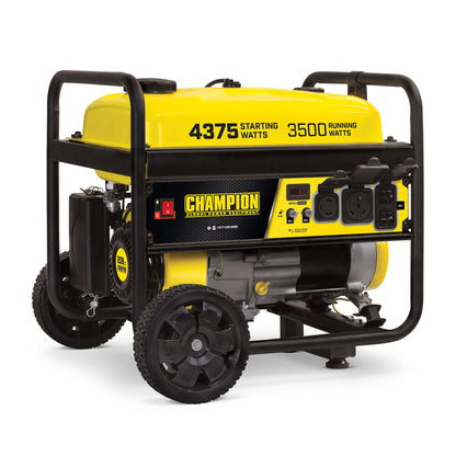 Champion Power Equipment 100522 4375/3500-Watt RV Ready Portable Generator with Wheel Kit, CARB 3500-Watt + Manual Start + Wheel Kit