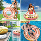 CoTa Global Inflatable Pool Float Tube Confetti 36 Inches Premium Swim Ring Heavy Duty Vinyl Flotation Pool Floats Toy for The Beach, Party, Vacation, UV Resistant - Pool Party Rose Gold 36"