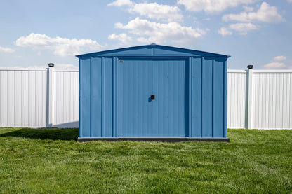 Arrow Shed Classic 10' x 12' Hangar de rangement extérieur cadenassable en acier, bleu gris 10' x 12' 