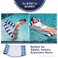 Aqua Original 4-in-1 Monterey Hammock Pool Float & Water Hammock – Multi-Purpose, Inflatable Pool Floats for Adults – Patented Thick, Non-Stick PVC Material Navy Xl Hammock