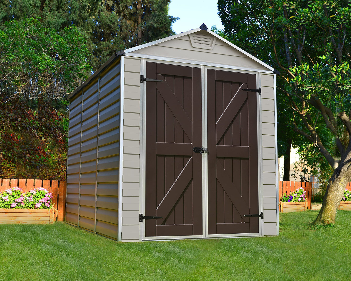 Palram - Canopia SkyLight 6' x 8' Storage Shed - Tan 6' x 8'