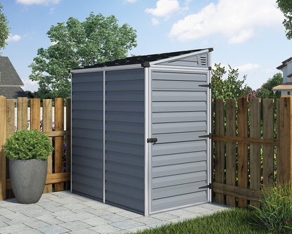 Palram - Canopia Skylight 4' x 6' Lean-to Shed - Gray