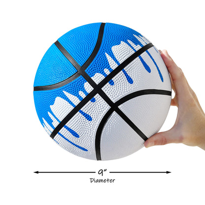 Pool Buddies Official Size Pool Basketball 2 Pack | Perfect Water Basketball for Swimming Pool Basketball Hoops & Pool Games | Regulation Size 7, Waterproof Basketball (Size 7, 9.4" Diameter) 9" (Size 6)