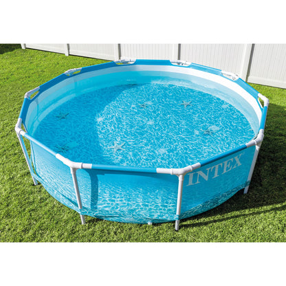 Beachside Metal Frame 10' x 30" Above Ground Pool w/ Filter Pump