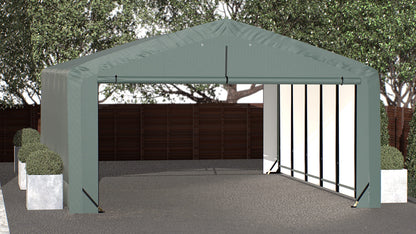 ShelterLogic ShelterTube Abri de garage et de stockage, 20' x 27' x 12', cadre en acier robuste, boîtier résistant au vent et à la neige, vert 20' x 27' x 12' 