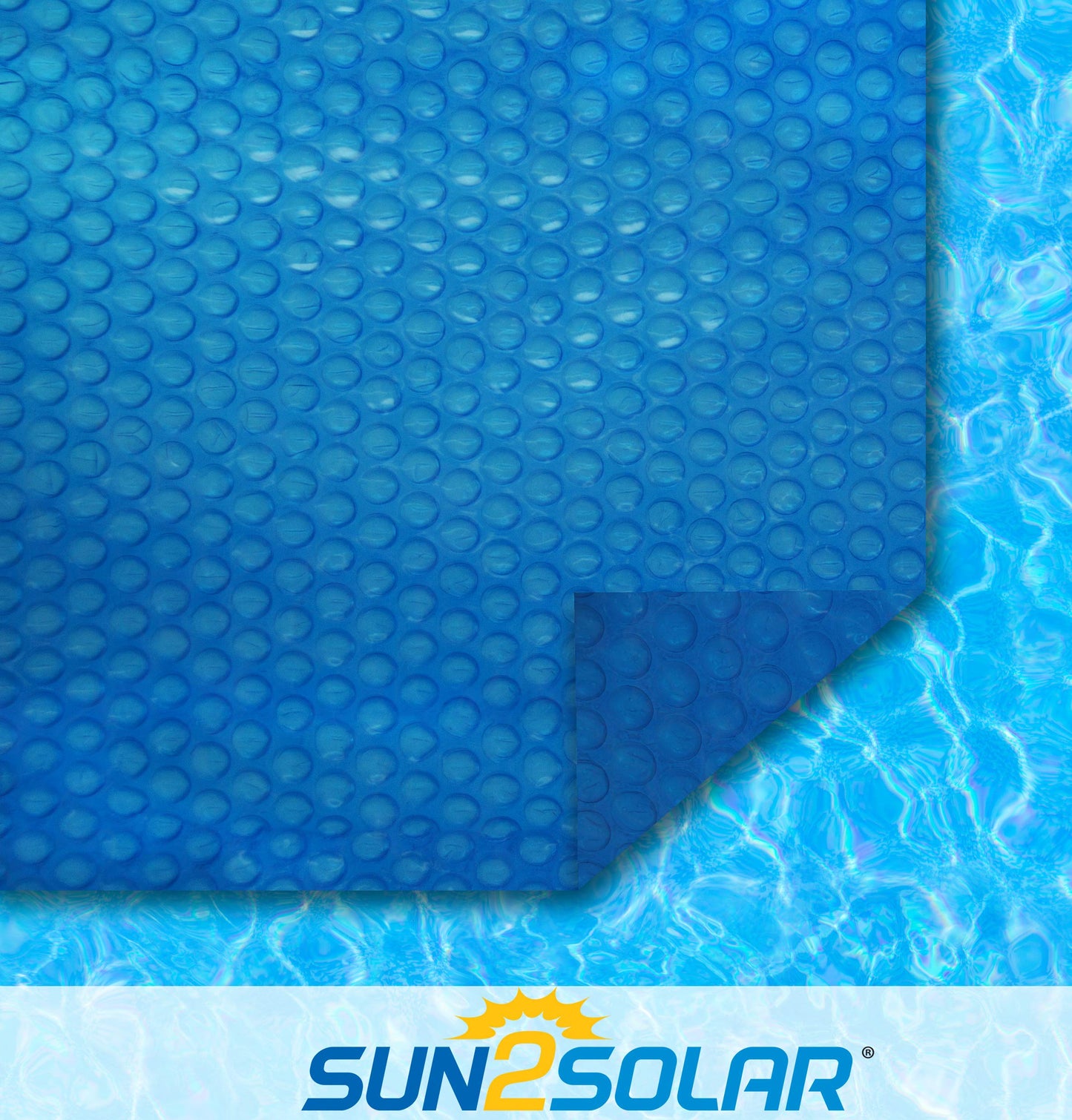 Sun2Solar Blue 15-Foot-by-30-Foot Oval Solar Cover | 1200 Series | Heat Retaining Blanket for In-Ground and Above-Ground Oval Swimming Pools | Use Sun to Heat Pool Water | Bubble-Side Facing Down 15' x 30' Oval