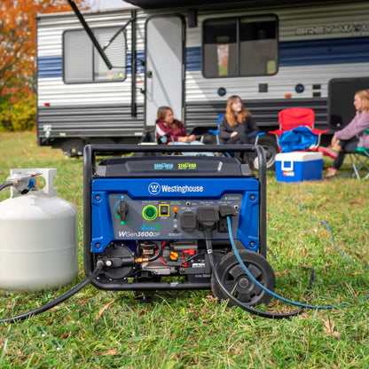 Générateur portatif bicarburant Westinghouse de 4 650 watts de crête avec kit de roues 