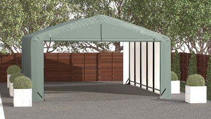 ShelterLogic ShelterTube Abri de garage et de stockage, 20' x 27' x 10', cadre en acier robuste, boîtier résistant au vent et à la neige, vert 20' x 27' x 10' 